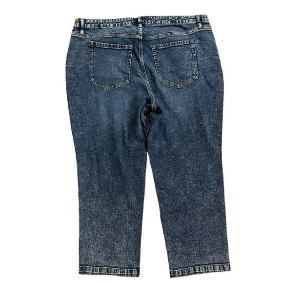 Lane Bryant Flex Magic Waist Signature Slim Straight Ankle Jeans Womens Plus 22 - Picture 2 of 4